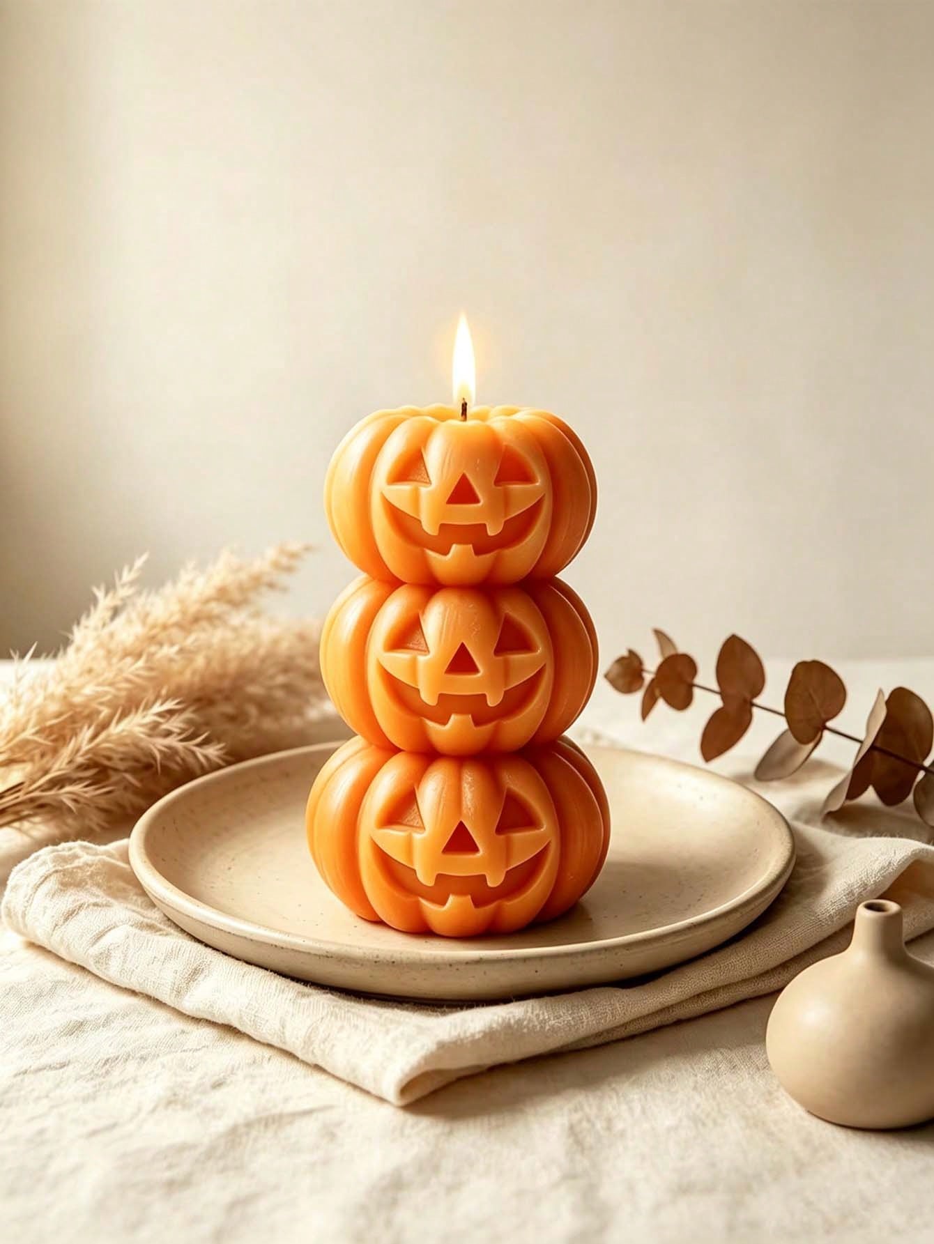 Home Fragrance Usa - 1 buah Lilin Berbentuk Labu 3-Lapisan
